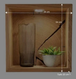 Wandregal 34x34x20 cm mit Rückwand - Acapella^Wohnen New