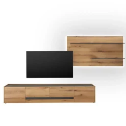 Wandregal-Paneel und TV-Lowboard Set - Colomania (zweiteilig)^Wohnen