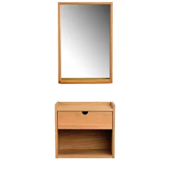 Wohnen Wandspiegel & Hänge-Kommode als Set - Pastranac (zweiteilig)