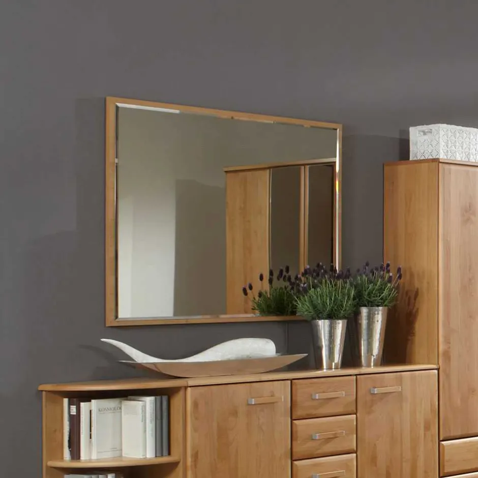 Wohnen Wandspiegel Bordeaux aus Erle