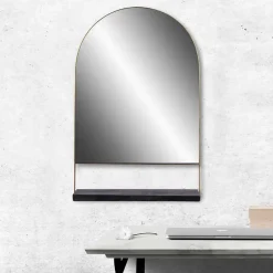 Wohnen Wandspiegel im Rundbogen Design - Alvios