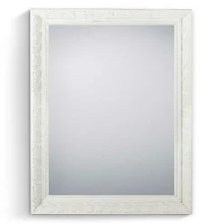 Wohnen Wandspiegel im Vintage Look in Weiß Holzrahmen - Liancos