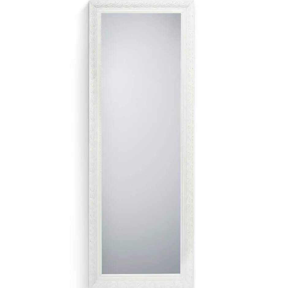 Wohnen Wandspiegel im Vintage Look in Weiß Holzrahmen - Liancos