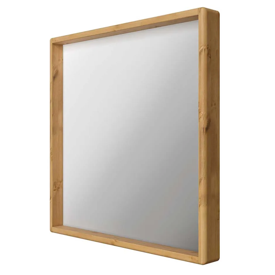 Wandspiegel in Quadratisch mit Holzrahmen - Etvina^Wohnen Outlet