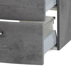 Wand-Waschtisch mit Glasbecken in Grau - Dastroz^Wohnen