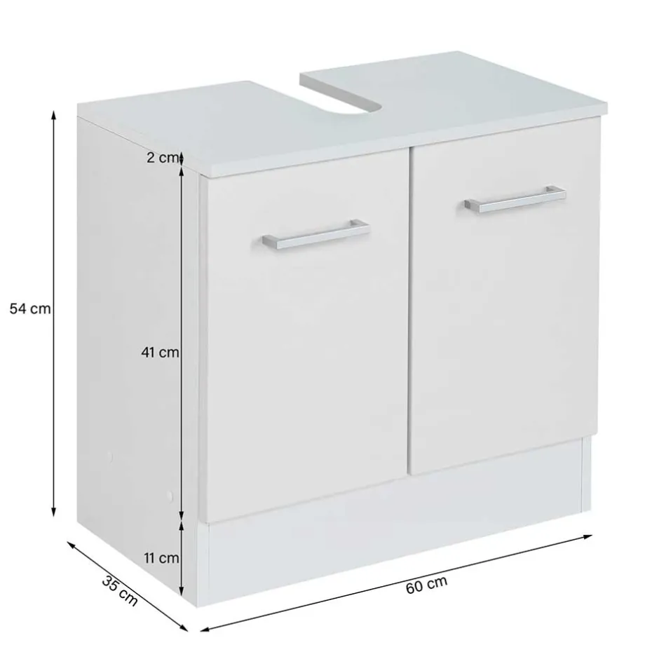 Waschbecken Badschrank in Grün & Weiß - Loenixa^Wohnen New