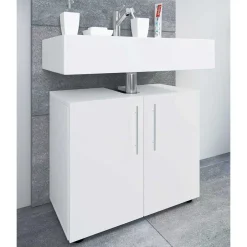 Wohnen Waschbecken Badschrank mit Doppeltür - Sua