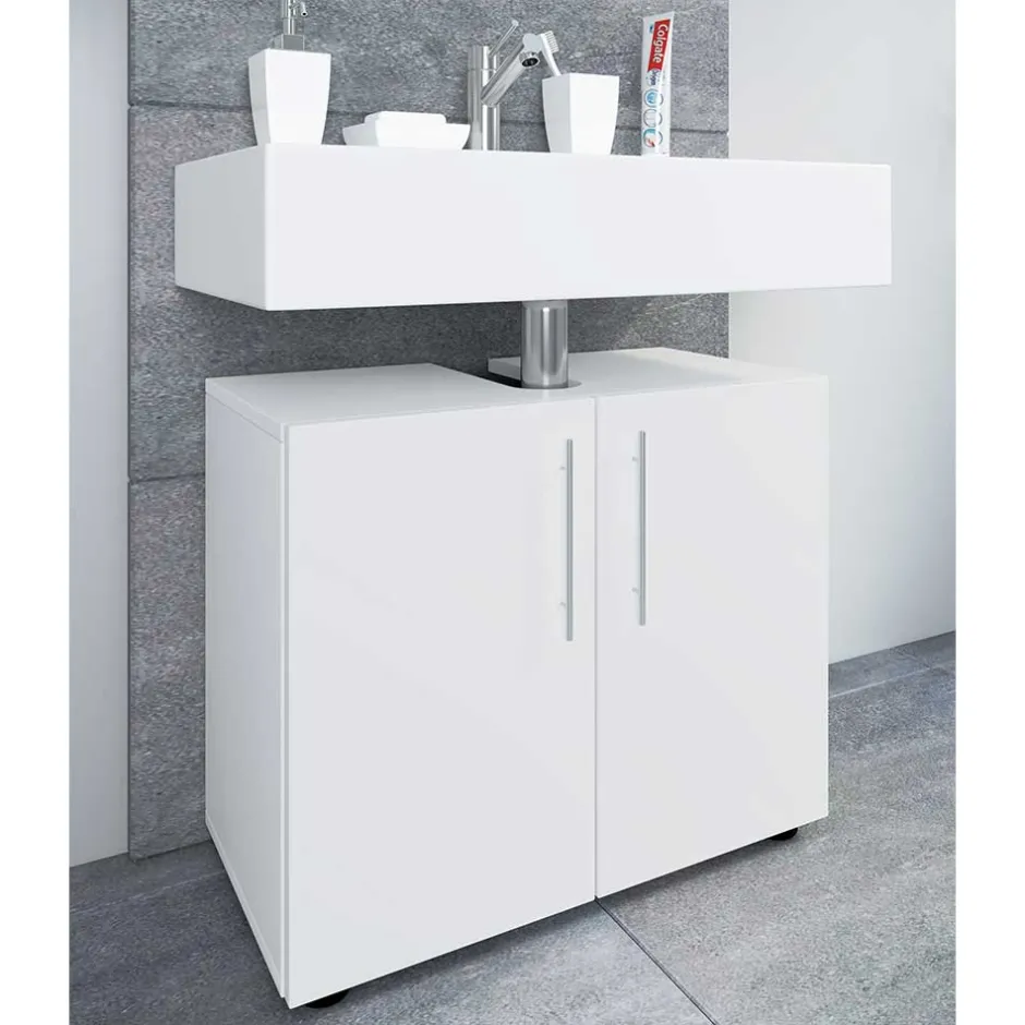 Wohnen Waschbecken Badschrank mit Doppeltür - Sua