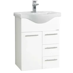 Wohnen Waschbecken mit Unterschrank in Weiß - Nancyssa