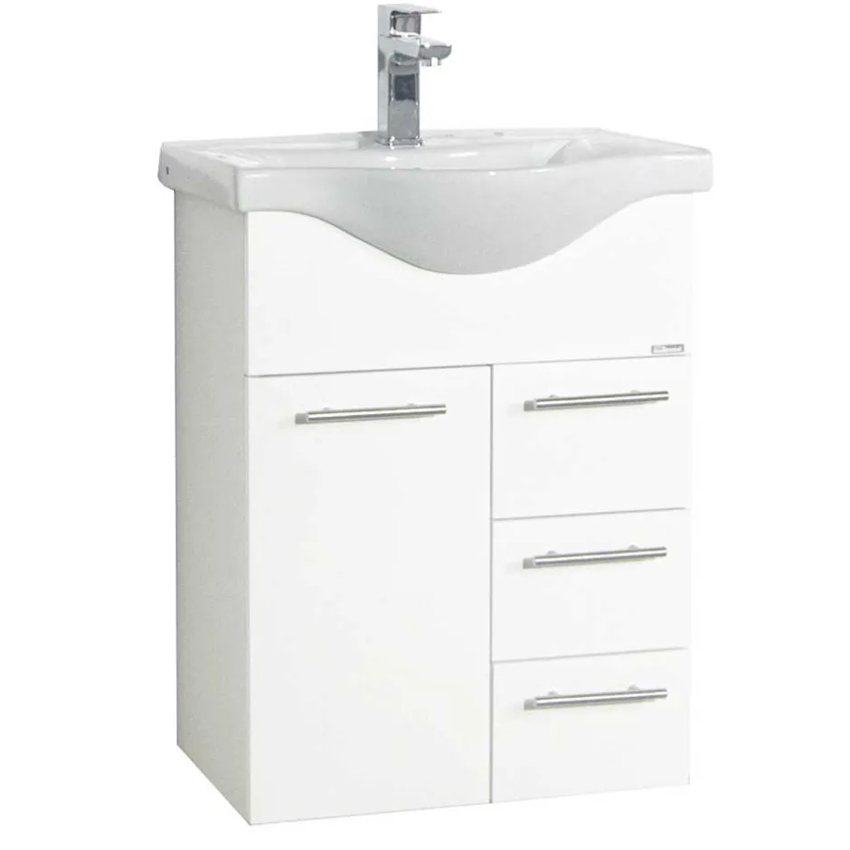Wohnen Waschbecken mit Unterschrank in Weiß - Nancyssa