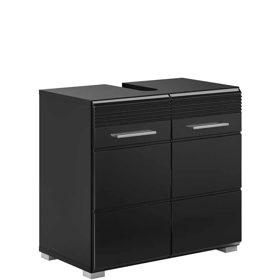 Waschbecken Unterschrank in Schwarz Hochglanz - Culina^Wohnen Online