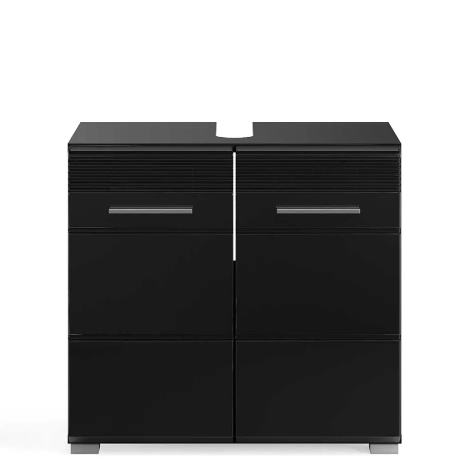 Waschbecken Unterschrank in Schwarz Hochglanz - Culina^Wohnen Online