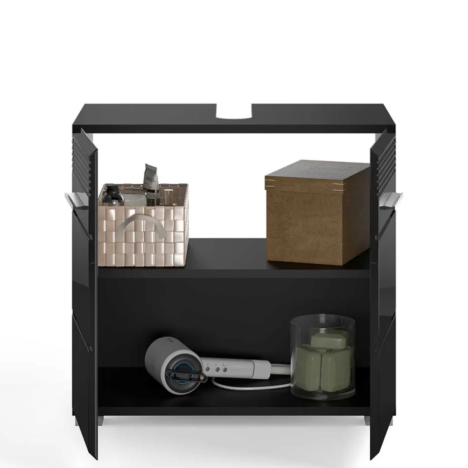 Waschbecken Unterschrank in Schwarz Hochglanz - Culina^Wohnen Online