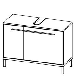 Wohnen Waschbecken Unterschrank in Hellgrau - Dolida