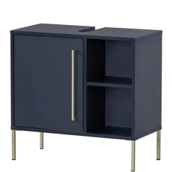 Wohnen Waschbeckenschrank in Dunkelblau mit Gold - Chinale
