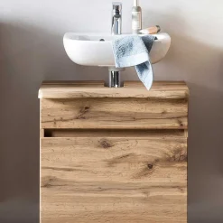 Waschbeckenschrank in Holzoptik Wildeiche - Drumias^Wohnen Sale
