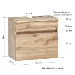 Waschbeckenschrank in Holzoptik Wildeiche - Drumias^Wohnen Sale