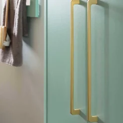 Wohnen Waschbeckenschrank in Mintgrün & Gold - Aparcian