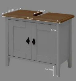 Waschbeckenschrank in Weiß & Kiefer Lauge - Sibiuta^Wohnen Outlet