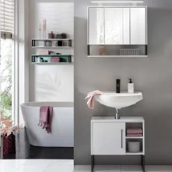 Waschbeckenschrank mit Spiegelschrank Set - Ismilav (zweiteilig)^Wohnen Sale