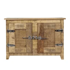 Wohnen Waschbeckenschrank Suennas aus Mangobaum Massivholz