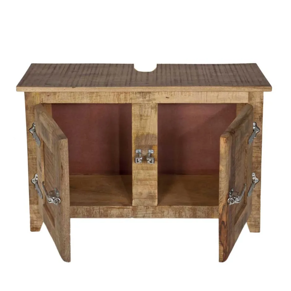 Wohnen Waschbeckenschrank Suennas aus Mangobaum Massivholz