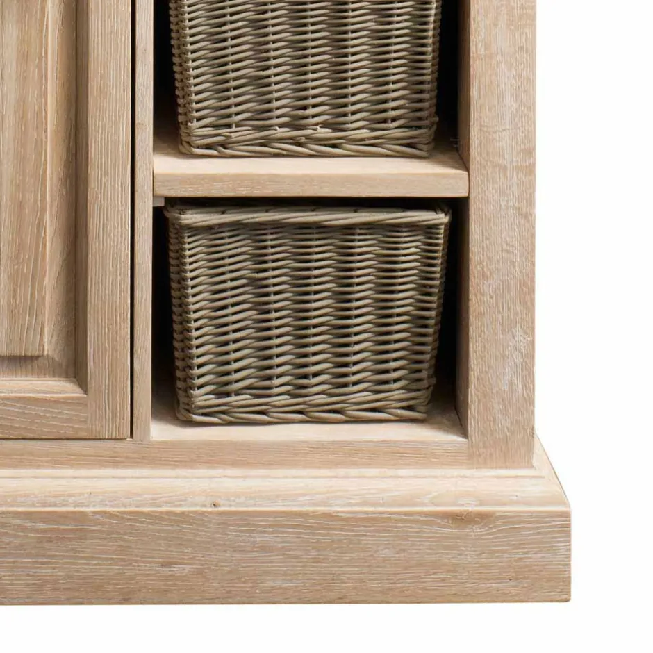 Wohnen Waschbeckenschrank Vish in Eiche Bianco