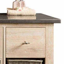 Wohnen Waschbeckenschrank Vish in Eiche Bianco