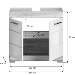 Waschbeckenunterschrank 60 cm breit - Calbanyara^Wohnen Online
