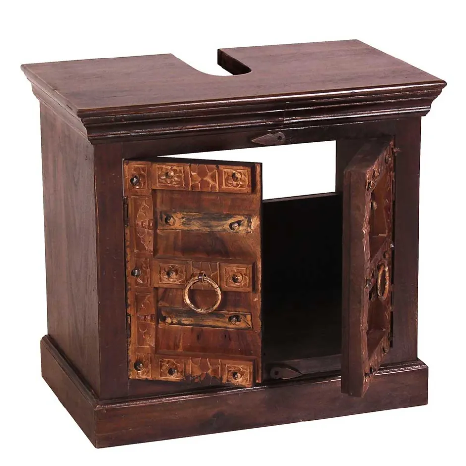 Waschbeckenunterschrank aus Recyclingholz - Solapura^Wohnen Clearance