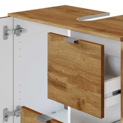 Wohnen Waschbecken-Unterschrank in Wildeiche Holzoptik - Sucaeva