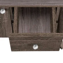 Wohnen Waschbeckenunterschrank in Eiche Grau Holz Dekor - Fionora