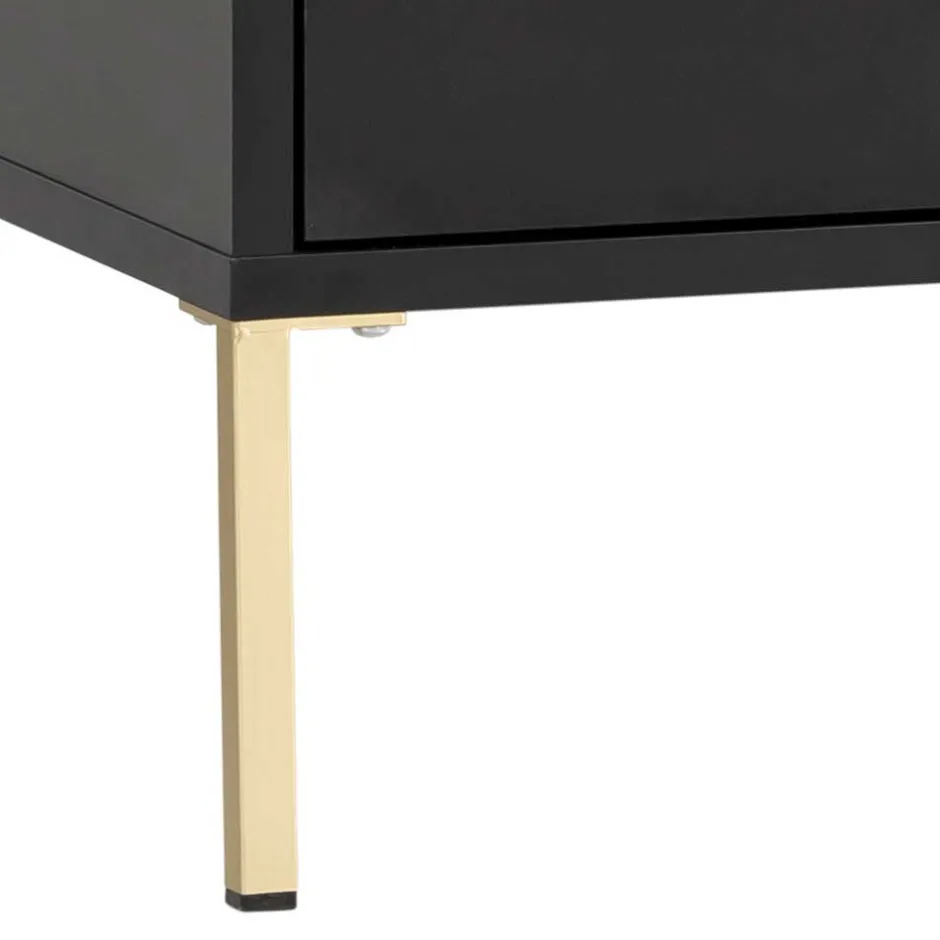 Wohnen Waschbeckenunterschrank in Schwarz & Gold - Vulcanisa