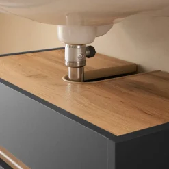 Wohnen Waschbeckenunterschrank in Anthrazit - Ahilav