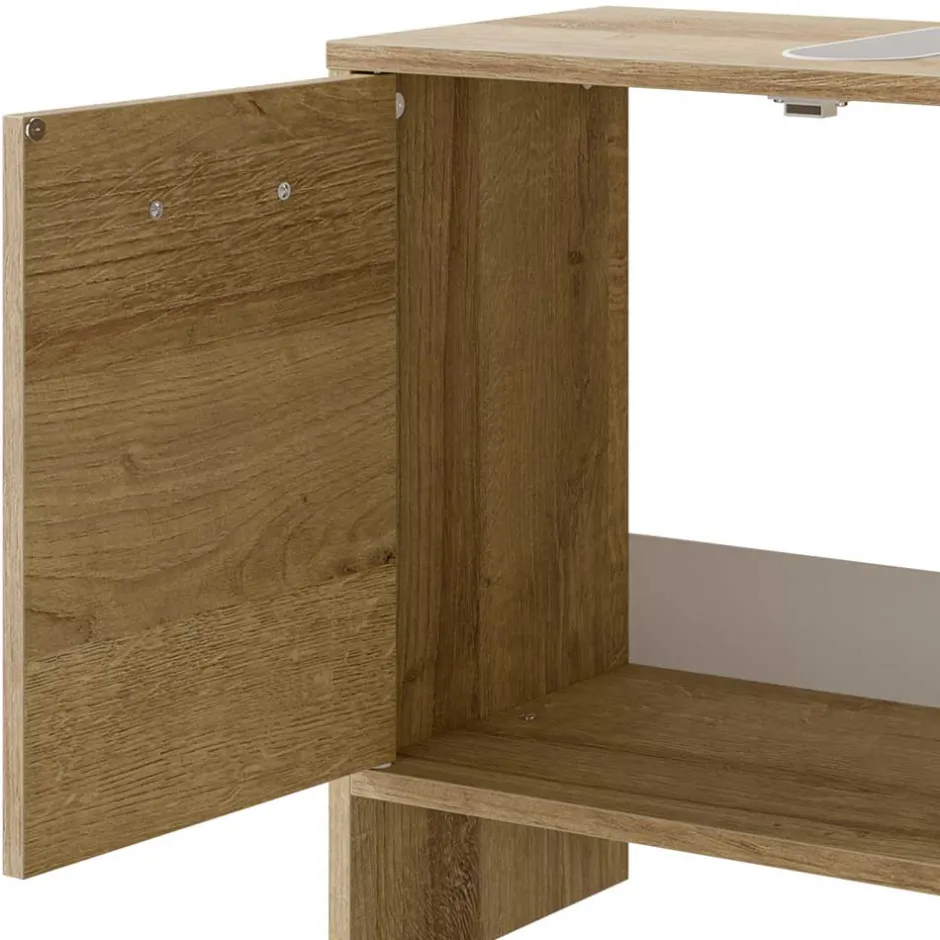 Wohnen Waschbeckenunterschrank in Eiche Dekor - Madeonary