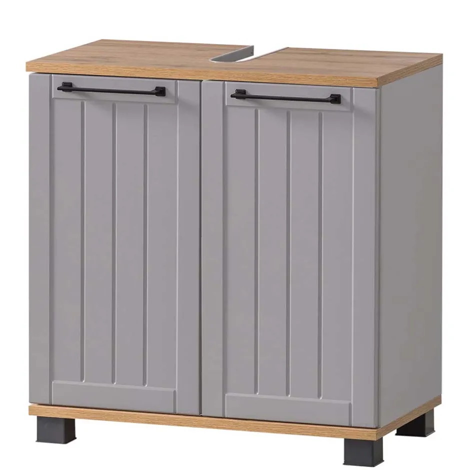 Wohnen Waschbeckenunterschrank in Platingrau - Benja