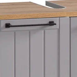 Wohnen Waschbeckenunterschrank in Platingrau - Benja