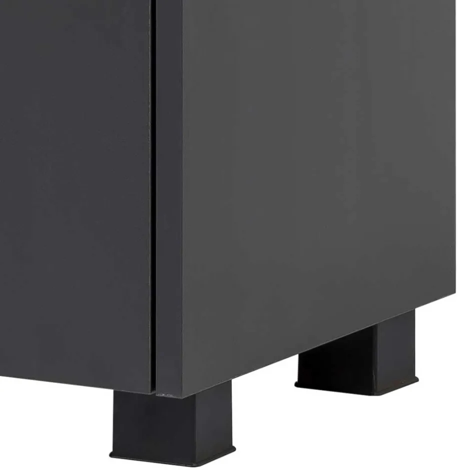 Wohnen Waschbeckenunterschrank in Anthrazit & Wildeiche - Marcius