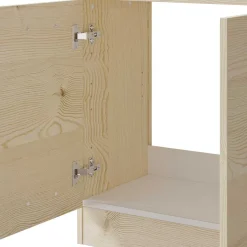 Wohnen Waschbeckenunterschrank in hellem Holzdekor Pinie - Nova