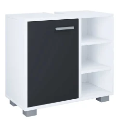 Waschbeckenunterschrank in Schwarz Weiß - Musone^Wohnen Discount