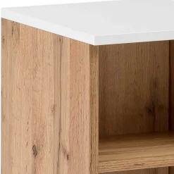 Wohnen Waschbeckenunterschrank in Eiche NB & Weiß - Voinla