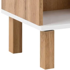 Wohnen Waschbeckenunterschrank in Eiche NB & Weiß - Voinla