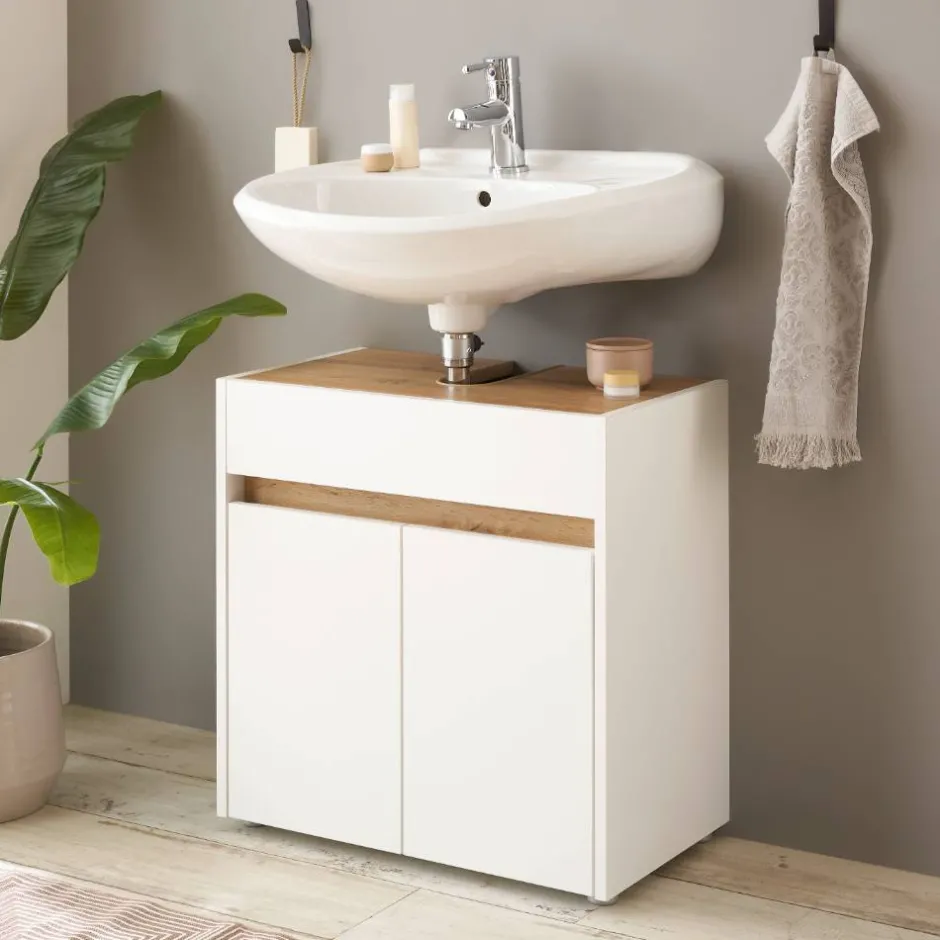 Waschbeckenunterschrank in Weiß - Nonessia^Wohnen Best