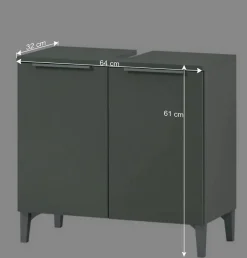 Waschbeckenunterschrank in Graugrün - Liz^Wohnen Sale