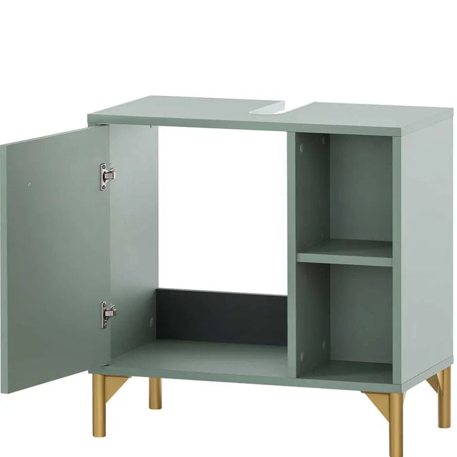 Wohnen Waschbeckenunterschrank in Graugrün - Vilatata