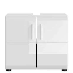 Wohnen Waschbeckenunterschrank in Weiß hochglänzend - Rirua