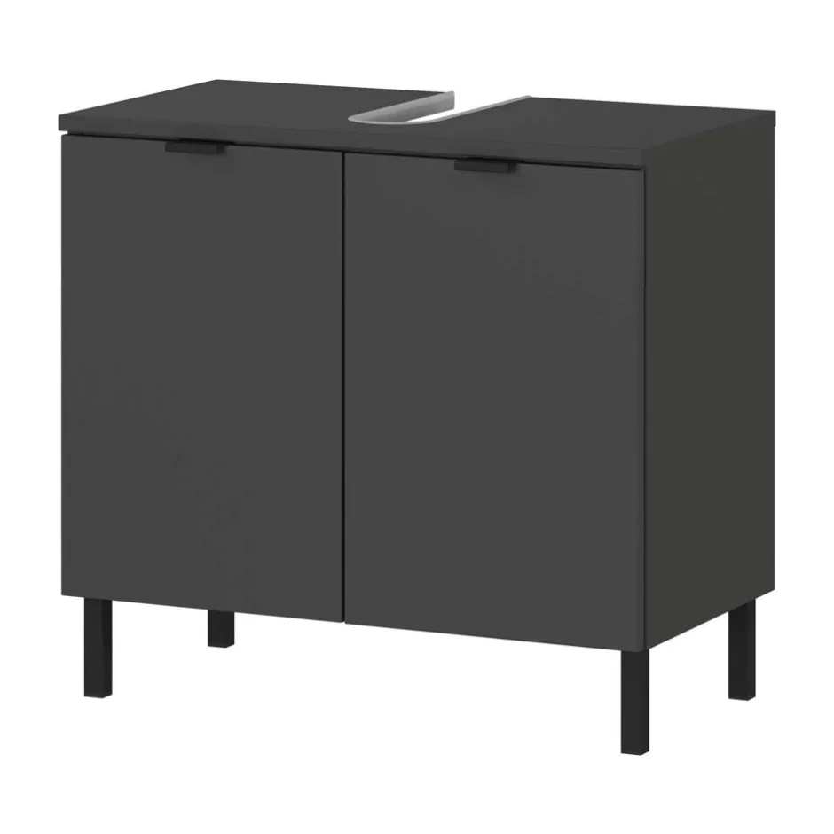 Wohnen Waschbecken-Unterschrank in Dunkelgrau - Quado