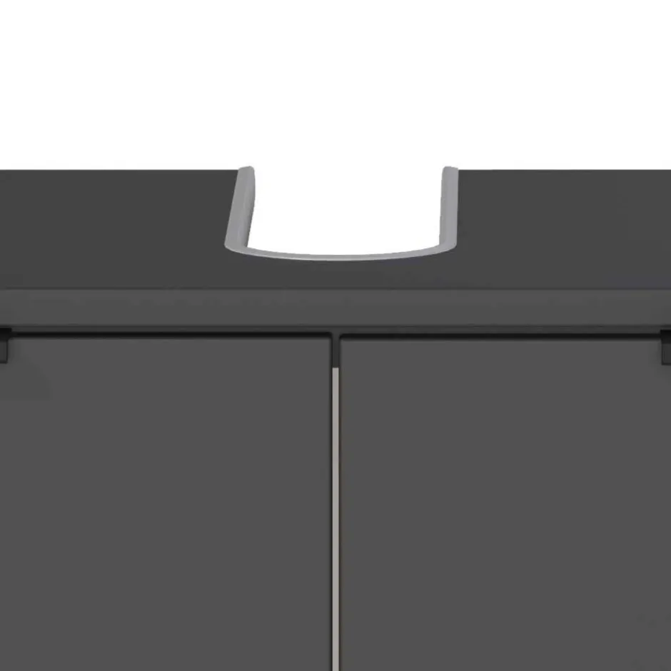 Wohnen Waschbecken-Unterschrank in Dunkelgrau - Quado