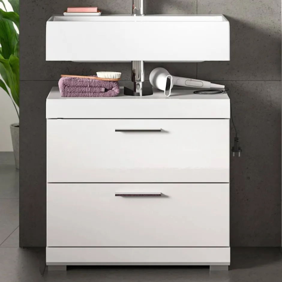 Waschbecken-Unterschrank in Weiß - Henriette^Wohnen