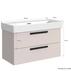 Wohnen Waschkommode für zwei Armaturen - Adendras